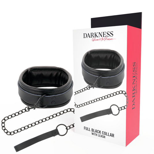 DARKNESS - COLLANA NERA CON CATENA