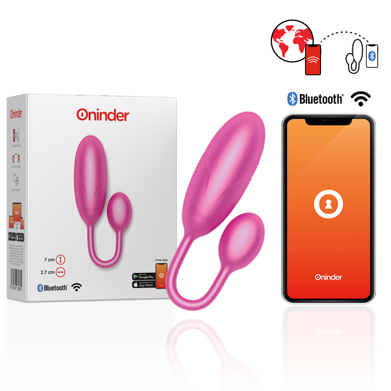 ONINDER - UOVO VIBRANTE DENVER ROSA 7 X 2,7 CM APP GRATUITA