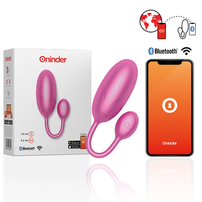 ONINDER - UOVO VIBRANTE TOKYO ROSA 7,5 X 3,2 CM APP GRATUITA