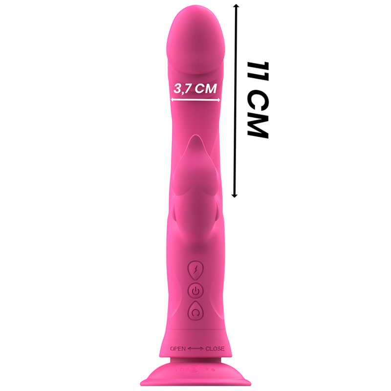 INTENSE - VIBRATORE JULIO RABBIT IN SILICONE ROSA