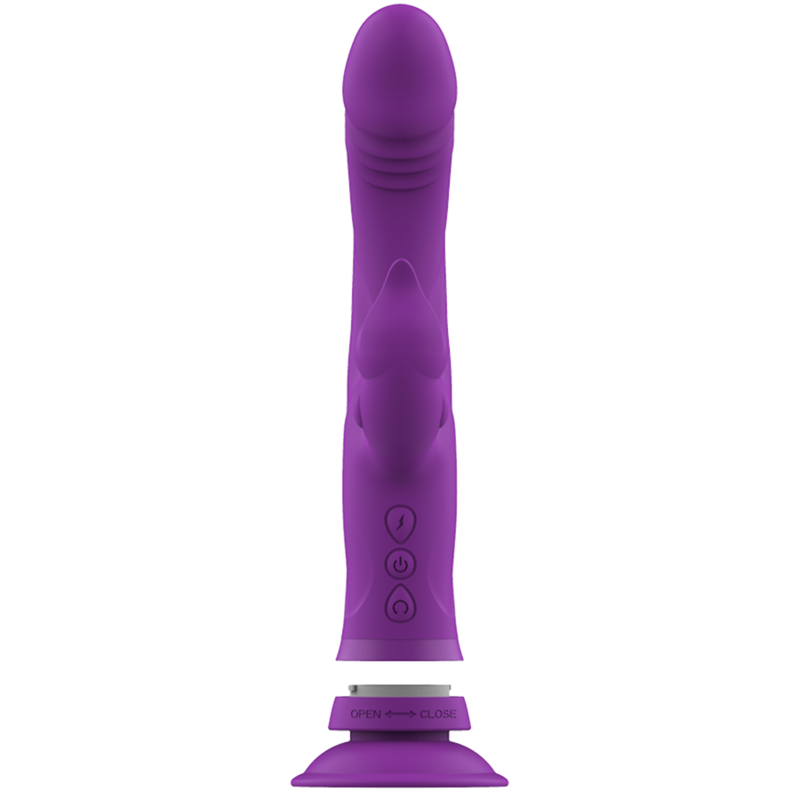 INTENSE - VIBRATORE IN SILICONE CASANOVA RABBIT TRIPLO MOTORE VIOLA