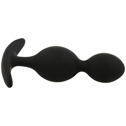 BLACK&amp;SILVER - ORSON SILICONE PLUG 2 ANAL WAVES 9 CM