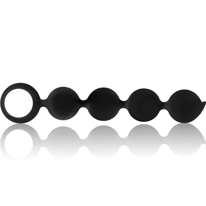 BLACK&amp;SILVER - LENNON ANAL ROSARY 4 SILICONE BALLS 15 CM