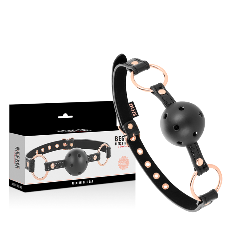 BEGME - BLACK EDITION BALL GAG VEGAN IN PELLE