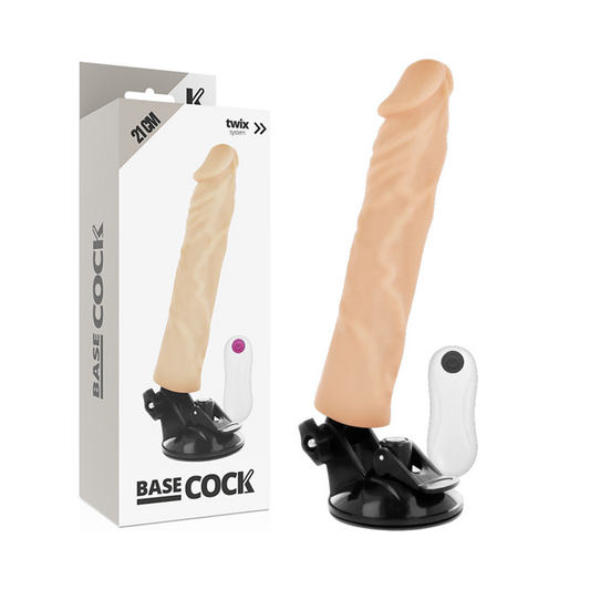 BASECOCK - VIBRATORE REALISTICO TELECOMANDO NATURALE 21 CM -O- 4 CM