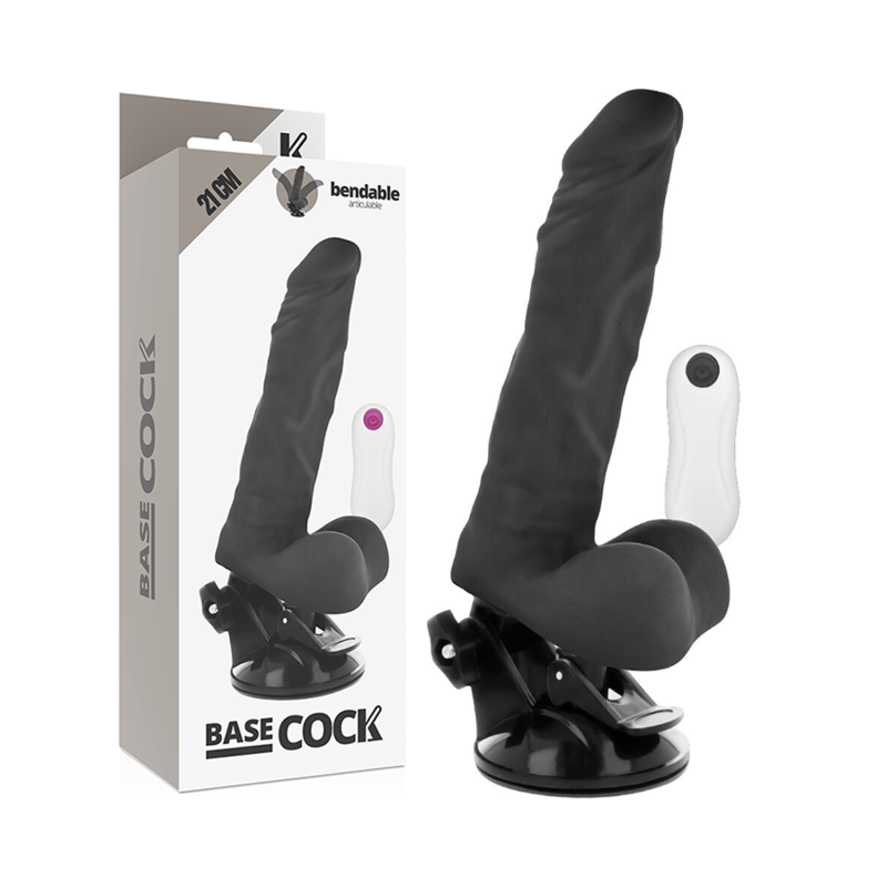 BASECOCK - VIBRATORE ARTICOLABILE TELECOMANDO NATURALE 21 CM -O- 5 CM