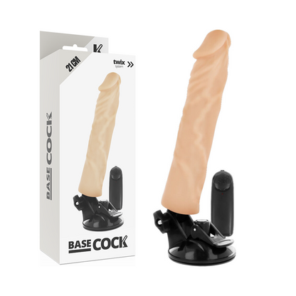 BASECOCK - VIBRATORE REALISTICO TELECOMANDO NATURALE 21 CM -O- 4 CM