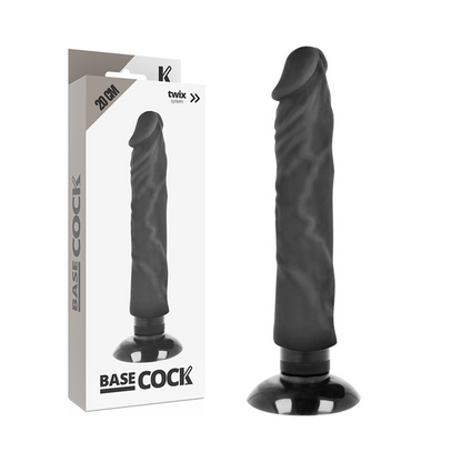 BASECOCK - VIBRATORE REALISTICO 2-1 NATURALE 20 CM -O- 4 CM