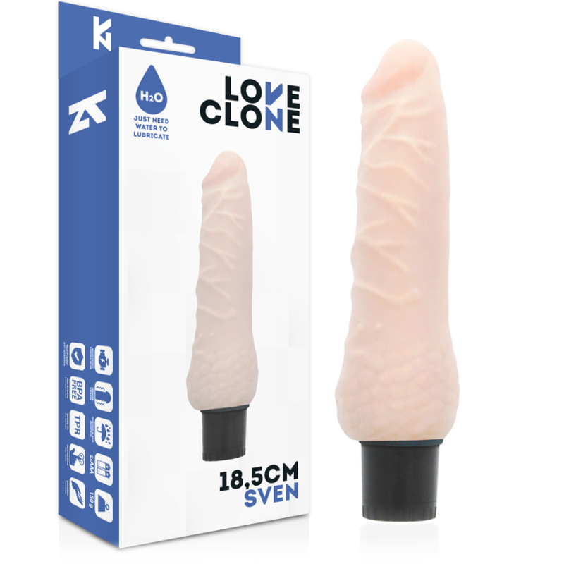 LOVECLONE - VIBRATORE AUTOLUBRIFICANTE SVEN 18.5 CM -O- 3.3 CM