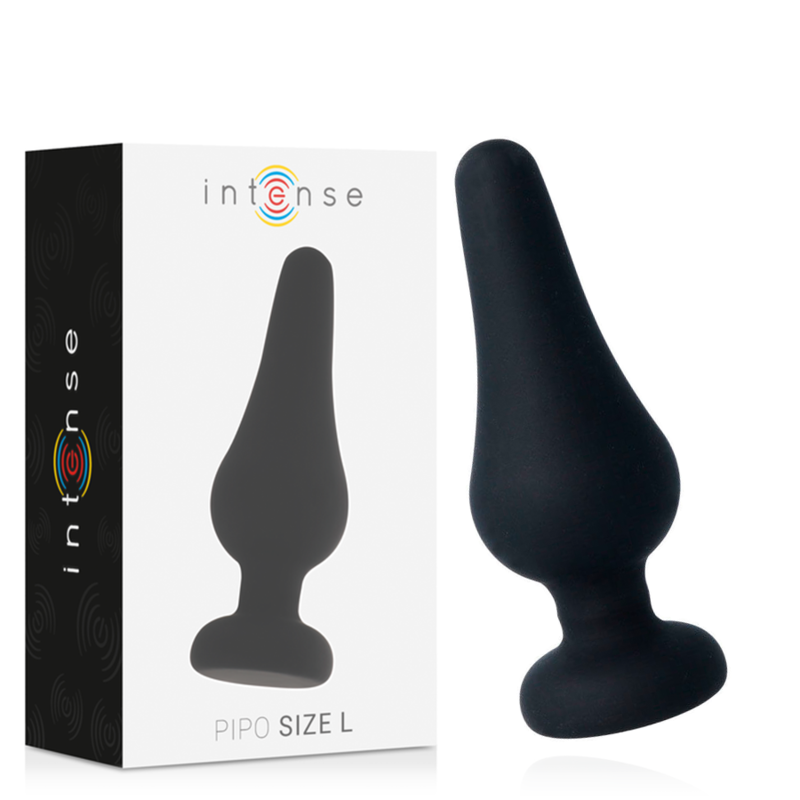 INTENSE - PLUG ANALE PIPO L SILICONE NERO 13 CM