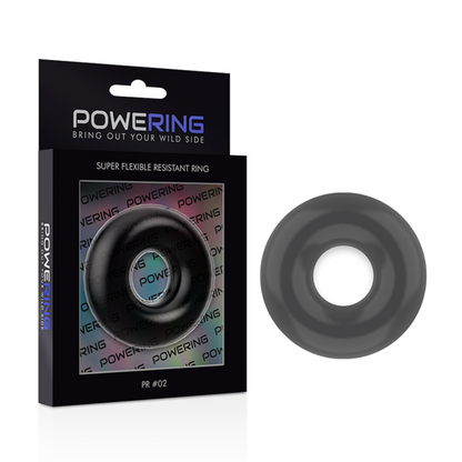 POWERING - ANELLO PER PENE SUPER FLESSIBILE E RESISTENTE 4,5 CM NERO