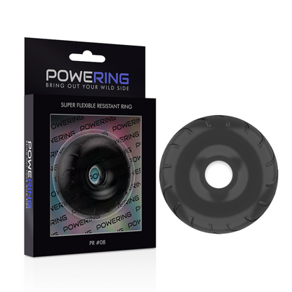 POWERING - ANELLO PER PENE SUPER FLESSIBILE E RESISTENTE 5CM PR08 NERO