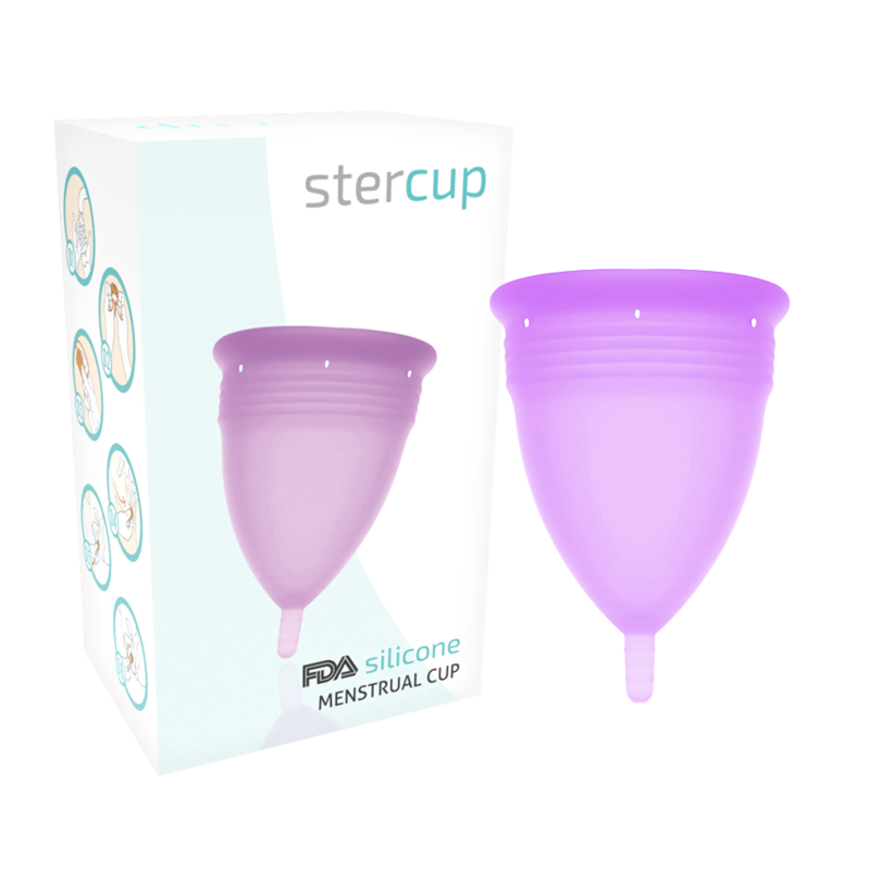 STERCUP - COPPA MESTRUALE IN SILICONE FDA LILLA - TAGLIA L