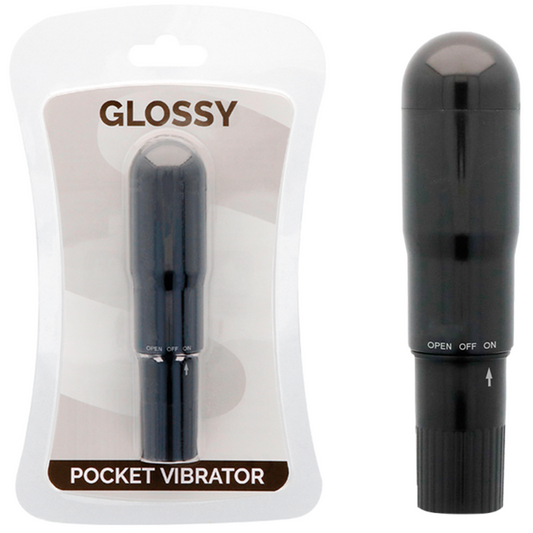 GLOSSY - VIBRATORE TASCABILE NERO