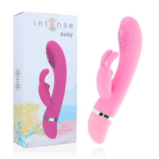 INTENSE - VIBRATORE OSCILLANTE SUSY IN SILICONE ROSA CONIGLIO