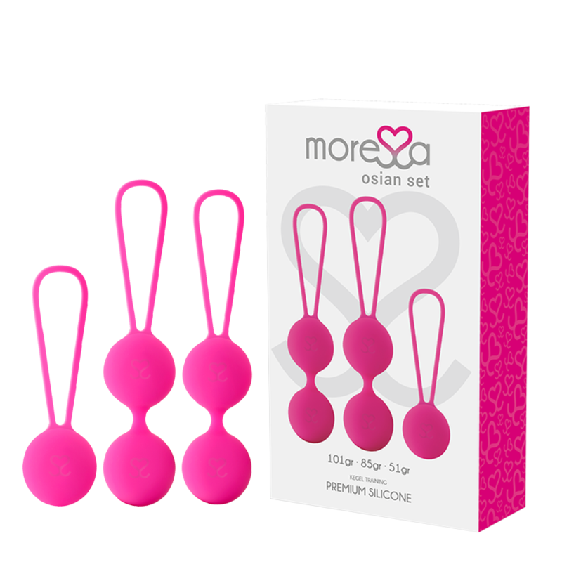 MORESSA - SET OSIAN PREMIUM SILICONE ROSA (Osian One - 51 g | Osian Two - 101 g | Osian Three 85 g)