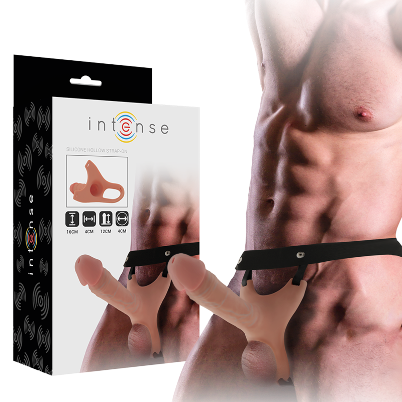 INTENSE - IMBRACATURA CAVA CON DILDO IN SILICONE 16 X 3,5 CM