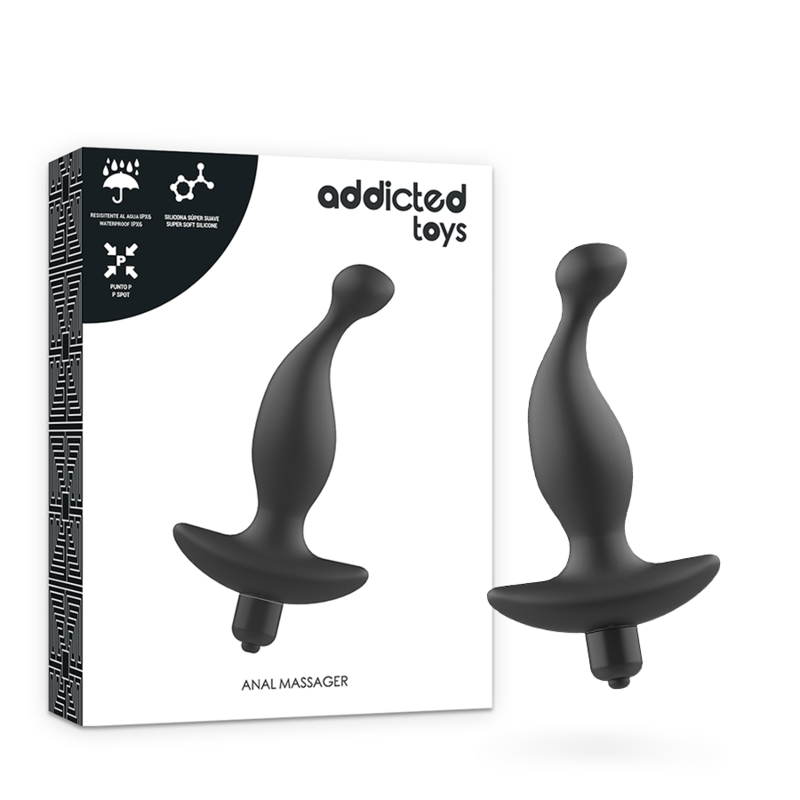 ADDICTED TOYS - MASSAGGIATORE ANALE CON VIBRAZIONE NERAMODELLO 1