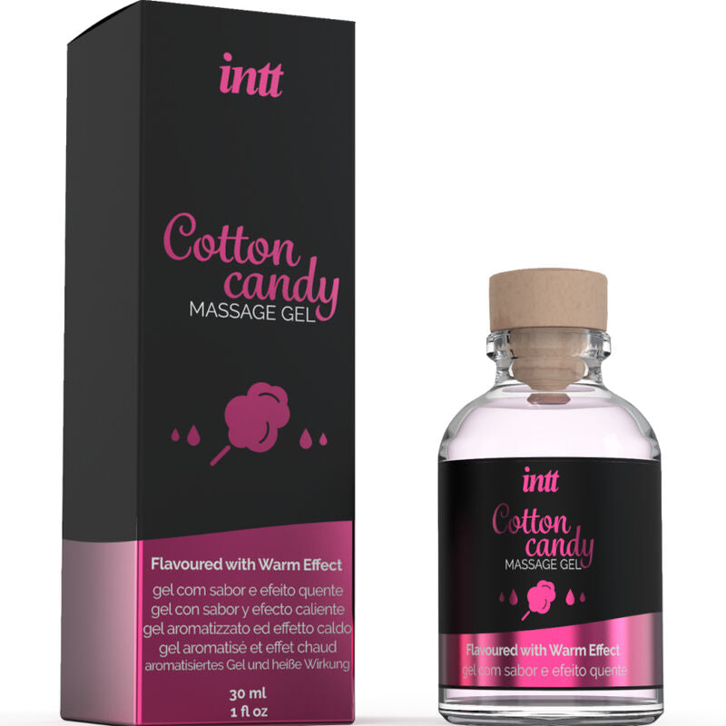 INTT MASSAGE & ORAL SEX - GEL DA MASSAGGIO AL GUSTO DI CANDY COTONE CON EFFETTO RISCALDANTE