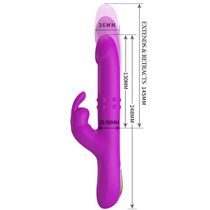 PRETTY LOVE - VIBRATORE REESE CON ROTAZIONE VIOLA