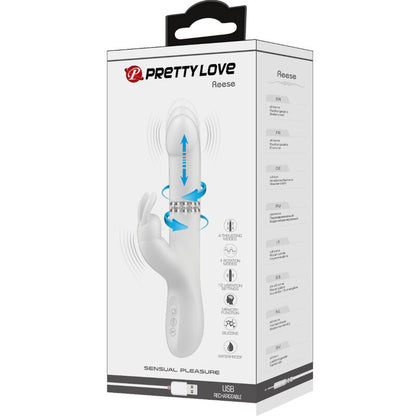 PRETTY LOVE - VIBRATORE REESE CON ROTAZIONE ARGENTO