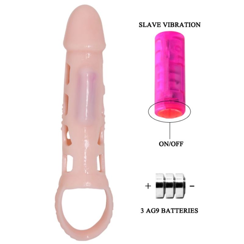 PRETTY LOVE - COPERTURA ESTENSORE DEL PENE HARRISON CON VIBRAZIONE E CINTURINO 13.5 CM