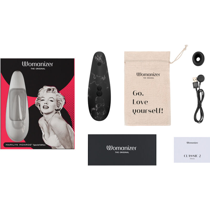 WOMANIZER - MARILYN MONROE CLASSIC 2 STIMOLATORE DEL CLITORIDE MARMO NERO