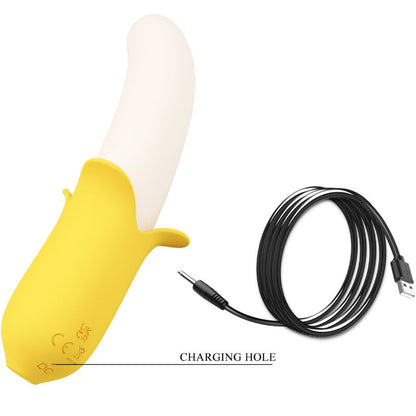 PRETTY LOVE - BANANA GEEK SUPER POWER 7 VIBRAZIONI SU E GIÙ SILICONE NERO