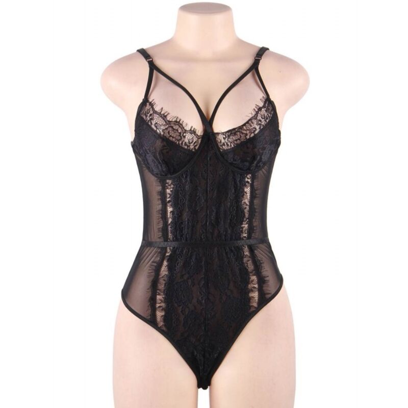 QUEEN LINGERIE - ORSACCHIOTTO IN PIZZO NERO S/M