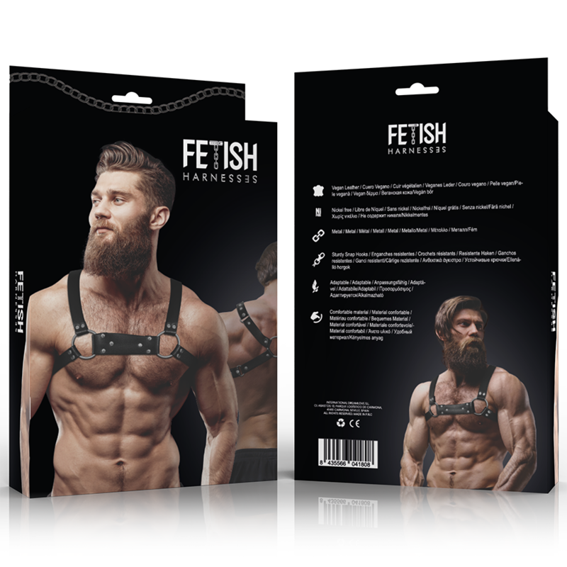 FETISH SUBMISSIVE ATTITUDE - PETTORINA PER BULLDOG IN ECOPELLE DA UOMO TAGLIA M/L