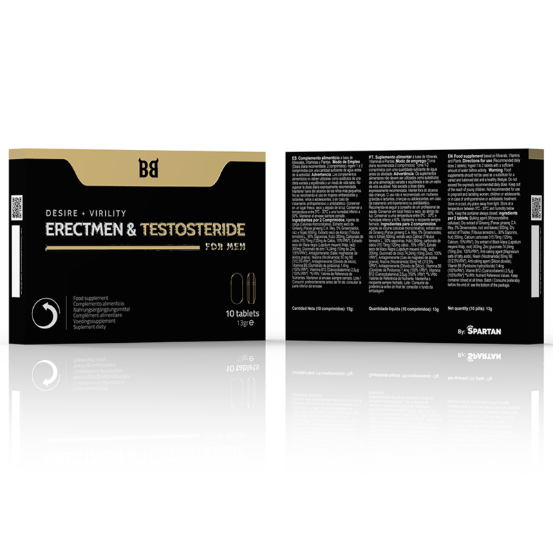 BLACK BULL - POTENZA ERECTMEN E TESTOSTERIDE E TESTOSTERONE PER UOMINI 10 CAPSULE