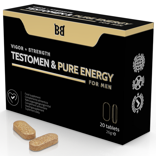 BLACK BULL - TESTOMEN E POTENZIATORE DI ENERGIA PURA PER UOMINI 20 CAPSULE