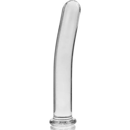 NEBULA SERIES BY IBIZA - MODELLO 8 DILDO IN VETRO BOROSILICATO TRASPARENTE 14.5 CM -O- 2 CM