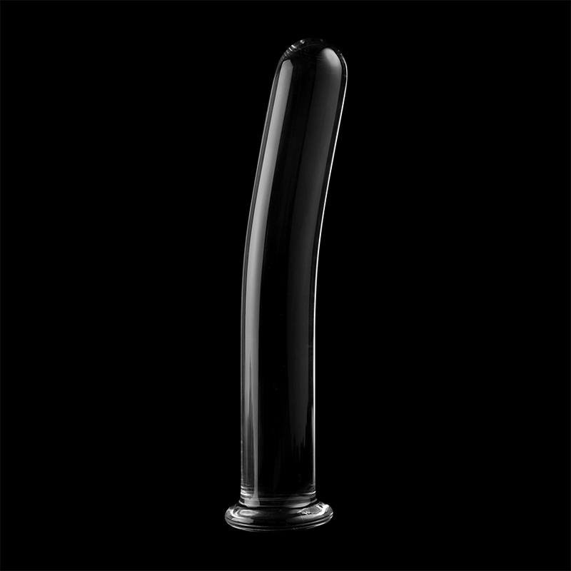 NEBULA SERIES BY IBIZA - MODELLO 9 DILDO IN VETRO BOROSILICATO TRASPARENTE 15.5 CM -O- 2.5 CM