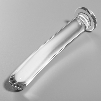 NEBULA SERIES BY IBIZA - MODELLO 9 DILDO IN VETRO BOROSILICATO TRASPARENTE 15.5 CM -O- 2.5 CM