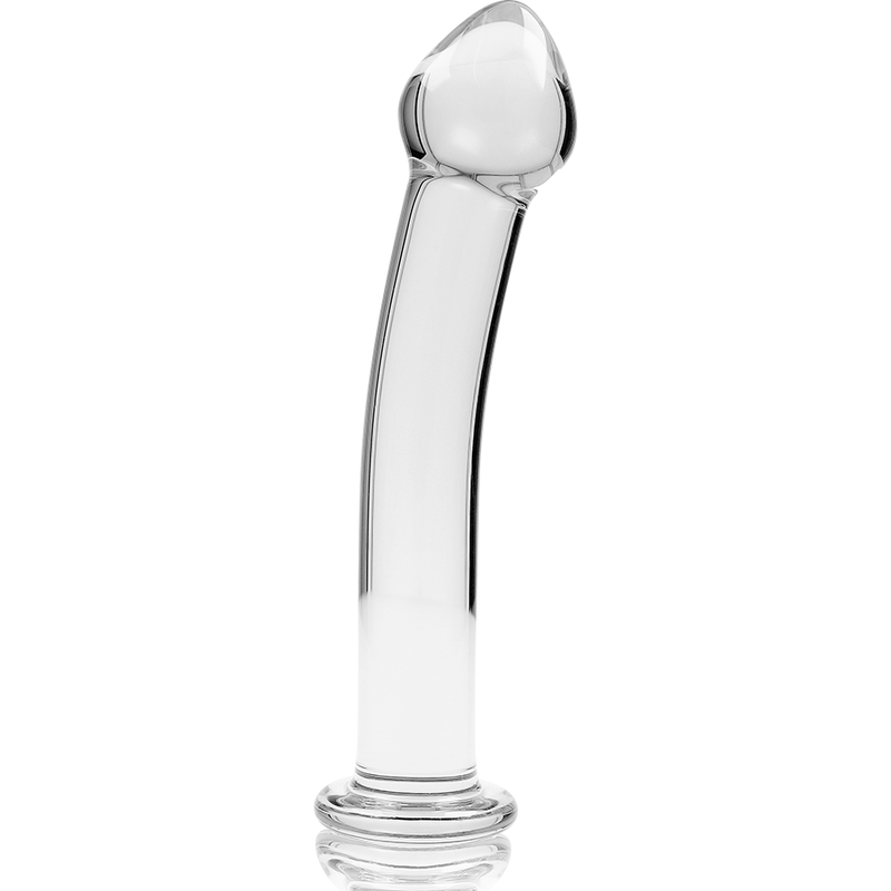 NEBULA SERIES BY IBIZA - MODELLO 11 DILDO IN VETRO BOROSILICATO TRASPARENTE 16 CM -O- 3 CM