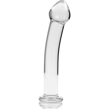 NEBULA SERIES BY IBIZA - MODELLO 11 DILDO IN VETRO BOROSILICATO TRASPARENTE 16 CM -O- 3 CM