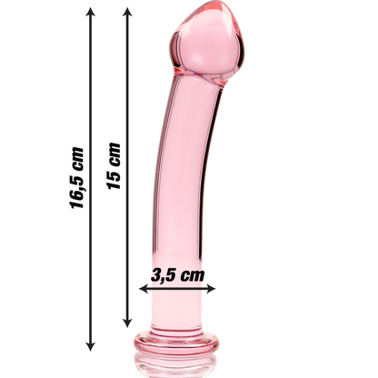 NEBULA SERIES BY IBIZA - MODELLO 11 DILDO IN VETRO BOROSILICATO TRASPARENTE 16 CM -O- 3 CM