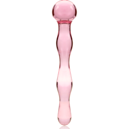 NEBULA SERIES BY IBIZA - MODELLO 13 DILDO IN VETRO BOROSILICATO TRASPARENTE 18 CM -O- 3.5 CM