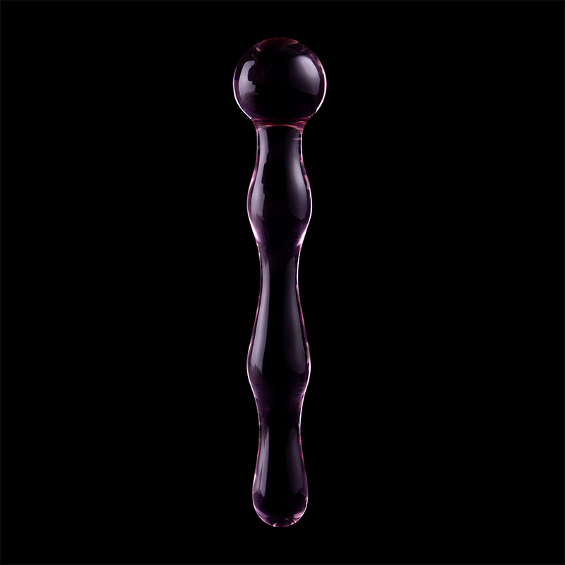 NEBULA SERIES BY IBIZA - MODELLO 13 DILDO IN VETRO BOROSILICATO TRASPARENTE 18 CM -O- 3.5 CM