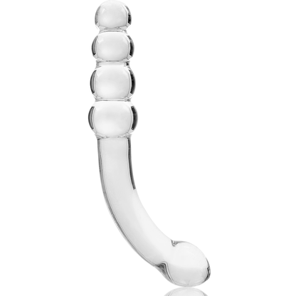 NEBULA SERIES BY IBIZA - MODELLO 14 DILDO IN VETRO BOROSILICATO TRASPARENTE 18.5 CM -O- 3 CM