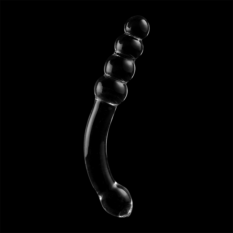 NEBULA SERIES BY IBIZA - MODELLO 14 DILDO IN VETRO BOROSILICATO TRASPARENTE 18.5 CM -O- 3 CM