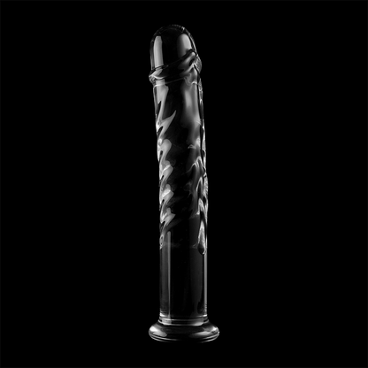 NEBULA SERIES BY IBIZA - MODELLO 16 DILDO IN VETRO BOROSILICATO TRASPARENTE 18.5 CM -O- 3 CM