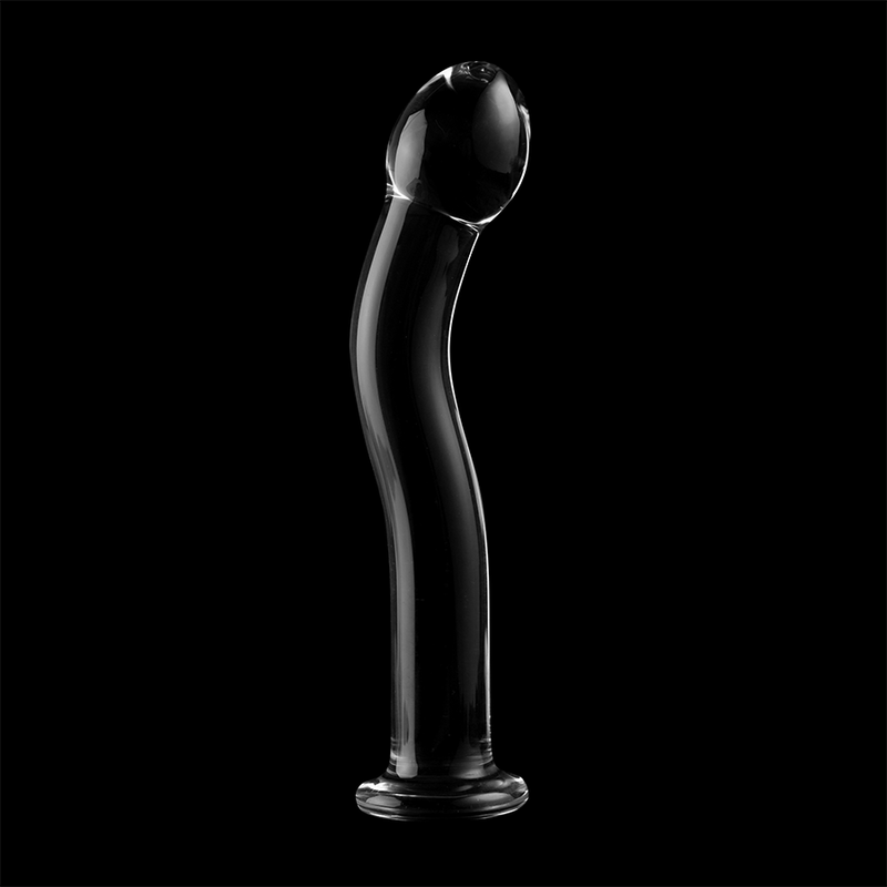 NEBULA SERIES BY IBIZA - MODELLO 18 DILDO IN VETRO BOROSILICATO TRASPARENTE 18.5 CM -O- 3.5 CM