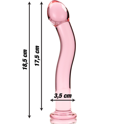 NEBULA SERIES BY IBIZA - MODELLO 18 DILDO IN VETRO BOROSILICATO TRASPARENTE 18.5 CM -O- 3.5 CM