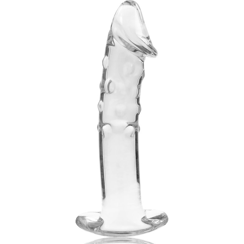 NEBULA SERIES BY IBIZA - MODELLO 19 DILDO IN VETRO BOROSILICATO TRASPARENTE 18.5 CM -O- 4 CM