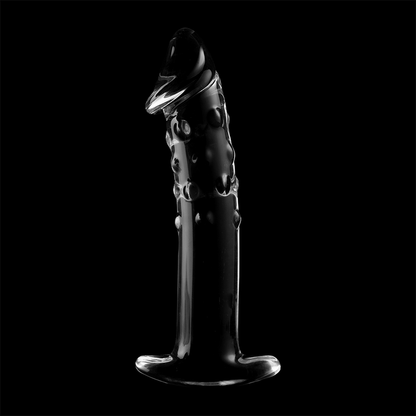 NEBULA SERIES BY IBIZA - MODELLO 19 DILDO IN VETRO BOROSILICATO TRASPARENTE 18.5 CM -O- 4 CM