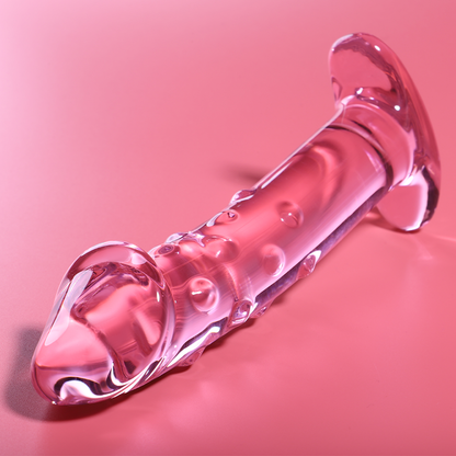 NEBULA SERIES BY IBIZA - MODELLO 19 DILDO IN VETRO BOROSILICATO TRASPARENTE 18.5 CM -O- 4 CM