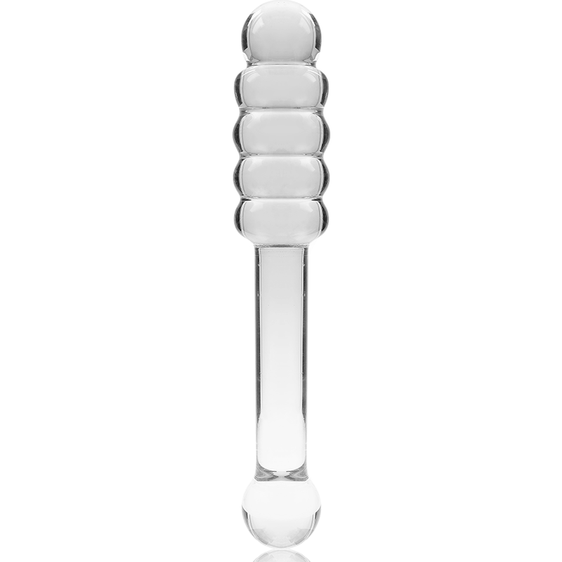 NEBULA SERIES BY IBIZA - MODELLO 20 DILDO IN VETRO BOROSILICATO TRASPARENTE 20.5 CM -O- 3 CM