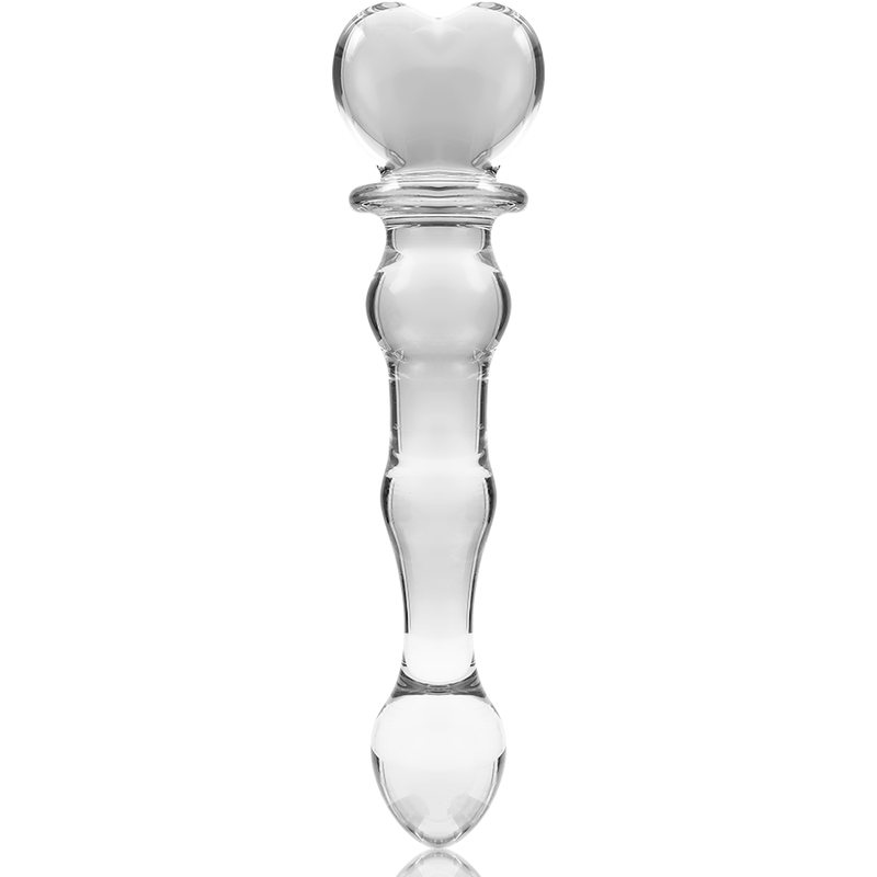 NEBULA SERIES BY IBIZA - MODELLO 21 DILDO IN VETRO BOROSILICATO TRASPARENTE 20.5 CM -O- 3.5 CM